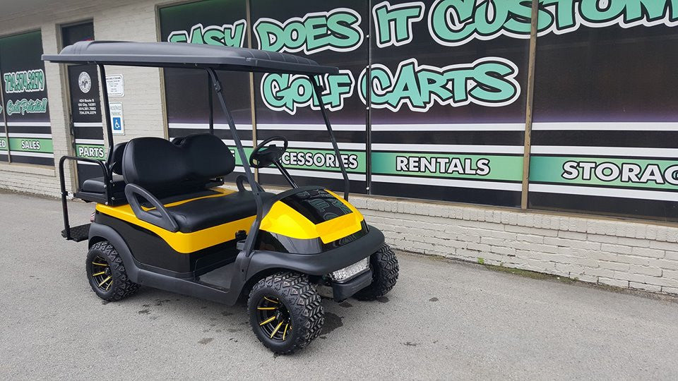 2014 - Electric Black and Yellow Club Car Precedent Golf Cart - SOLD