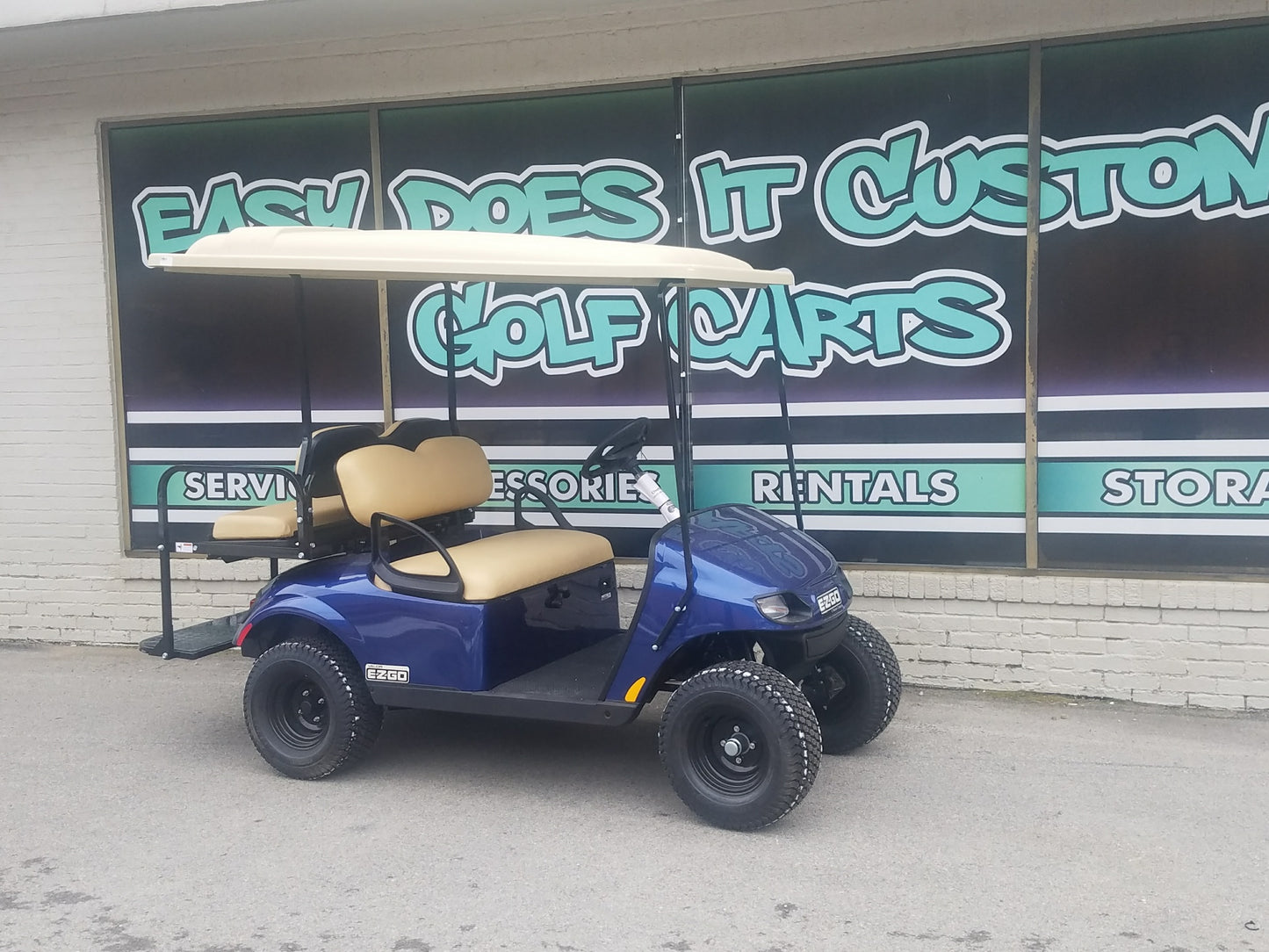 EZGO TXT Valor Gas Golf Cart - Blue - SOLD