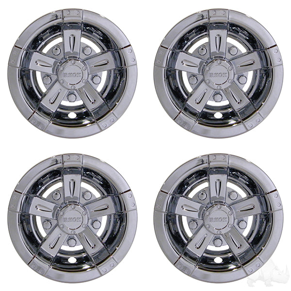 RHOX Wheel Cover, SET OF 4, 8" Vegas Chrome