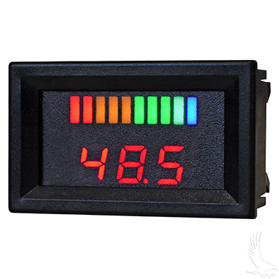 Horizontal 48 Volt Digital Voltage Display Charge Meter