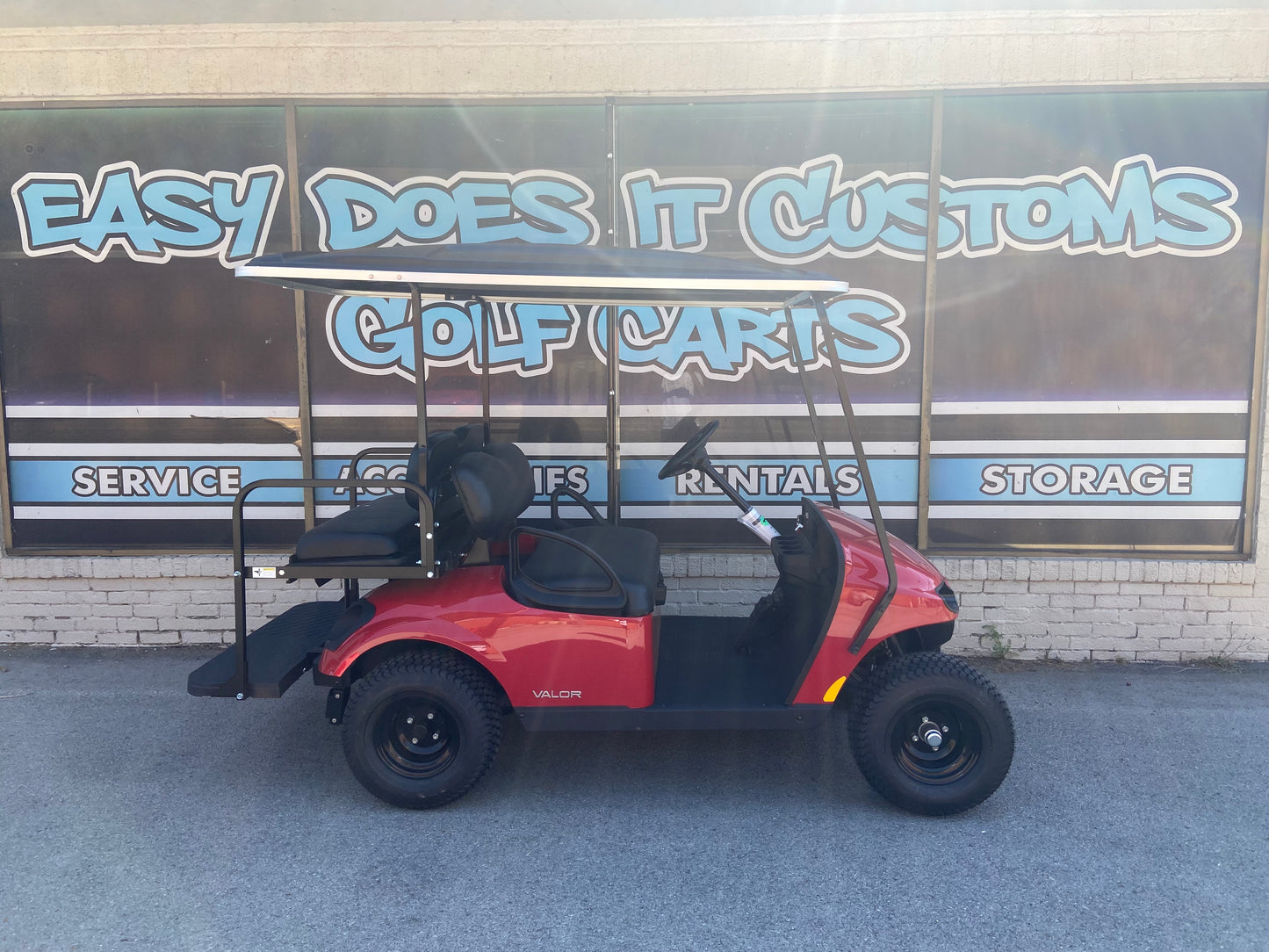 2022 EZGO Valor Red with Extended Roof *SOLD*