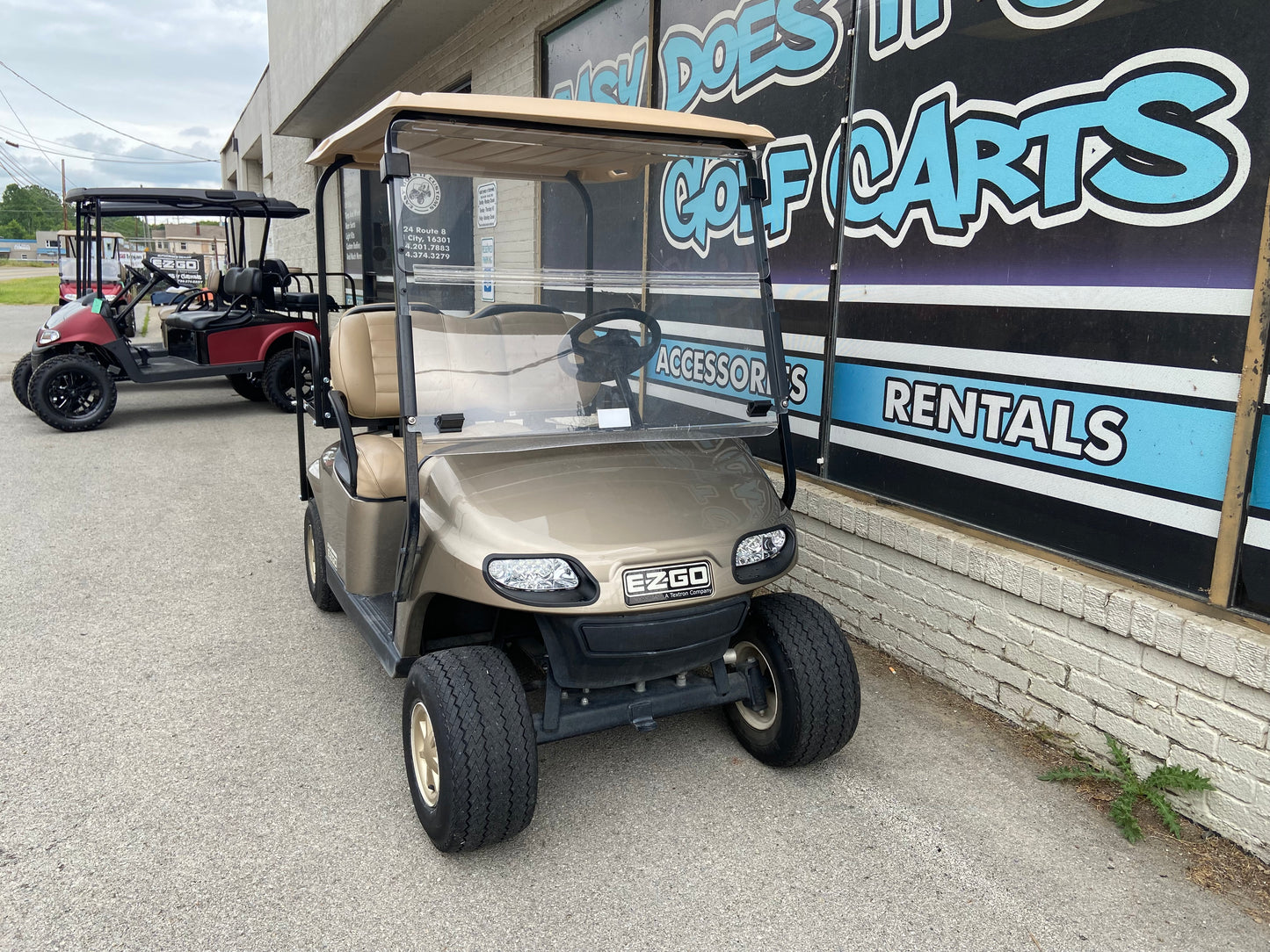 2018 EZGO TXT - Almond Short Roof *SOLD*