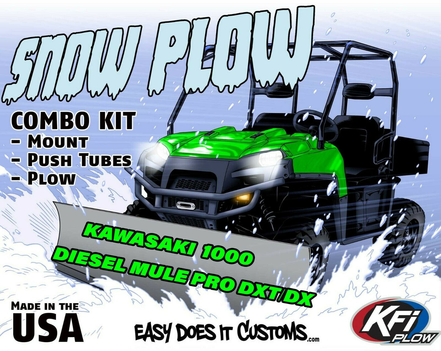 KAWASAKI UTV 1000 DIESEL MULE PRO-DXT/DX KFI 2016-2024