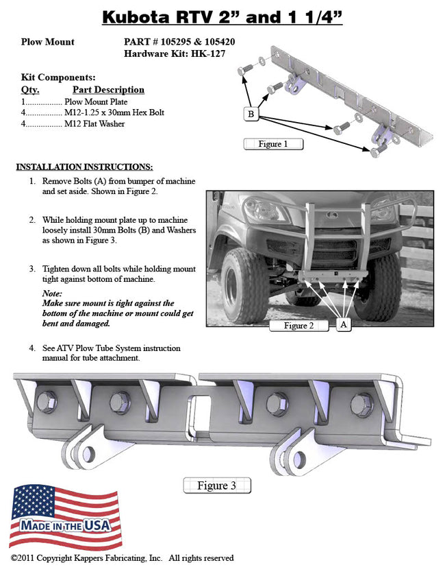 KFI PLOW MOUNT KIT 105420