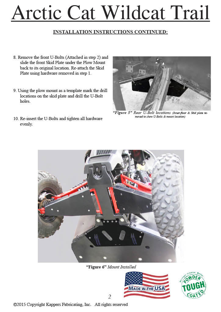 Textron Off-Road Wildcat Trail/Sport - 2018 ATV  KFI Plow Mount 105610