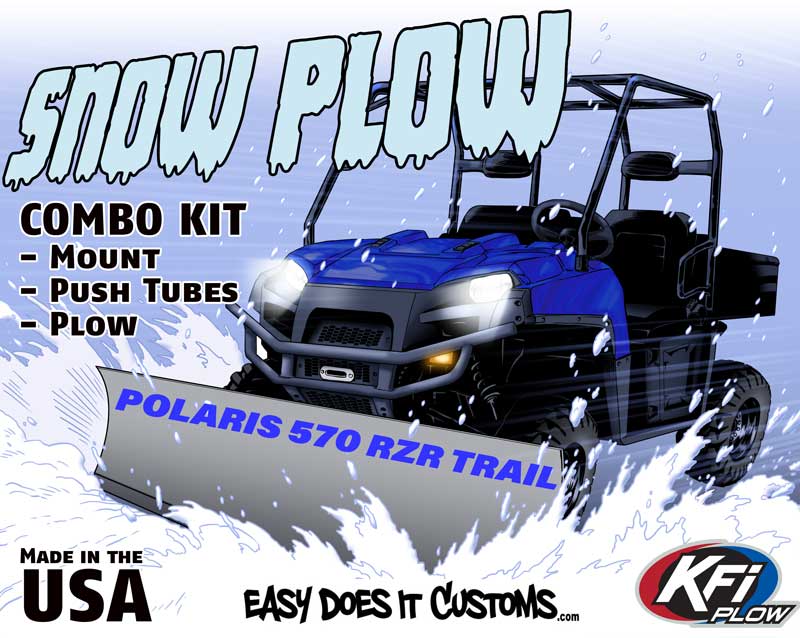 POLARIS 570 RZR TRAIL (Base/Premium) 2020-2022 KFI Snow Plow Mid-Mount 105280