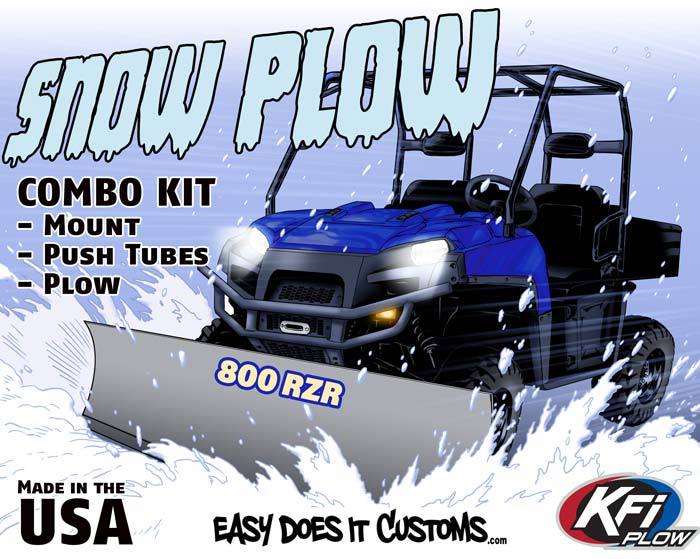 POLARIS 800 RZR (Base/EPS) 2008-2014 KFI Snow Plow Mid-Mount 105280