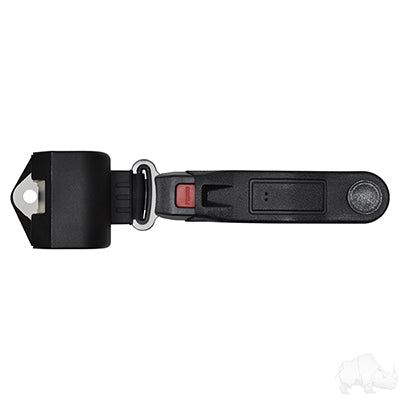 Deluxe Retractable Seat Belt, Black, 56" Fully Extended, 6" Sleeve