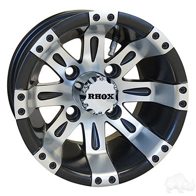 RHOX Vegas, Machined Matte Black w/ Center Cap 10x7 ET-25