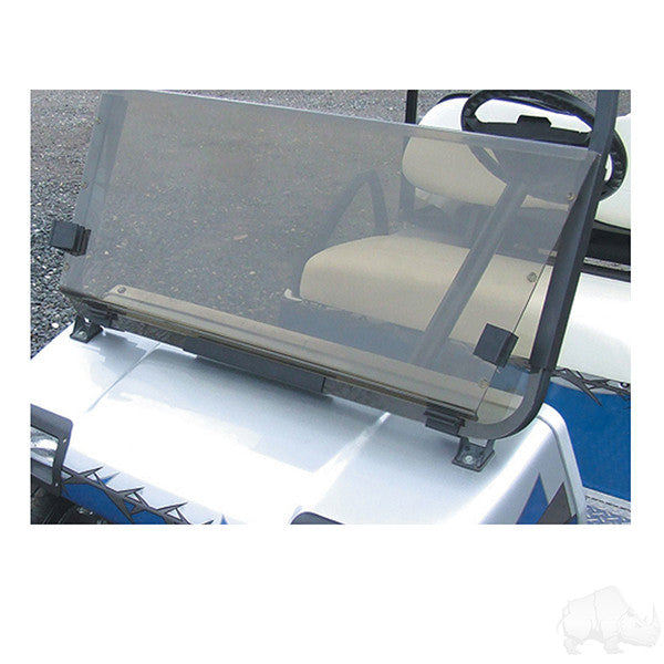 RHOX Tinted Acrylic Split Golf Cart Windshield Club Car DS Installed