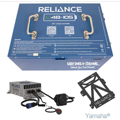 RELIANCE Li48-105 Lithium Battery Kit for Yamaha G29 / Drive & Drive2 Golf Cart