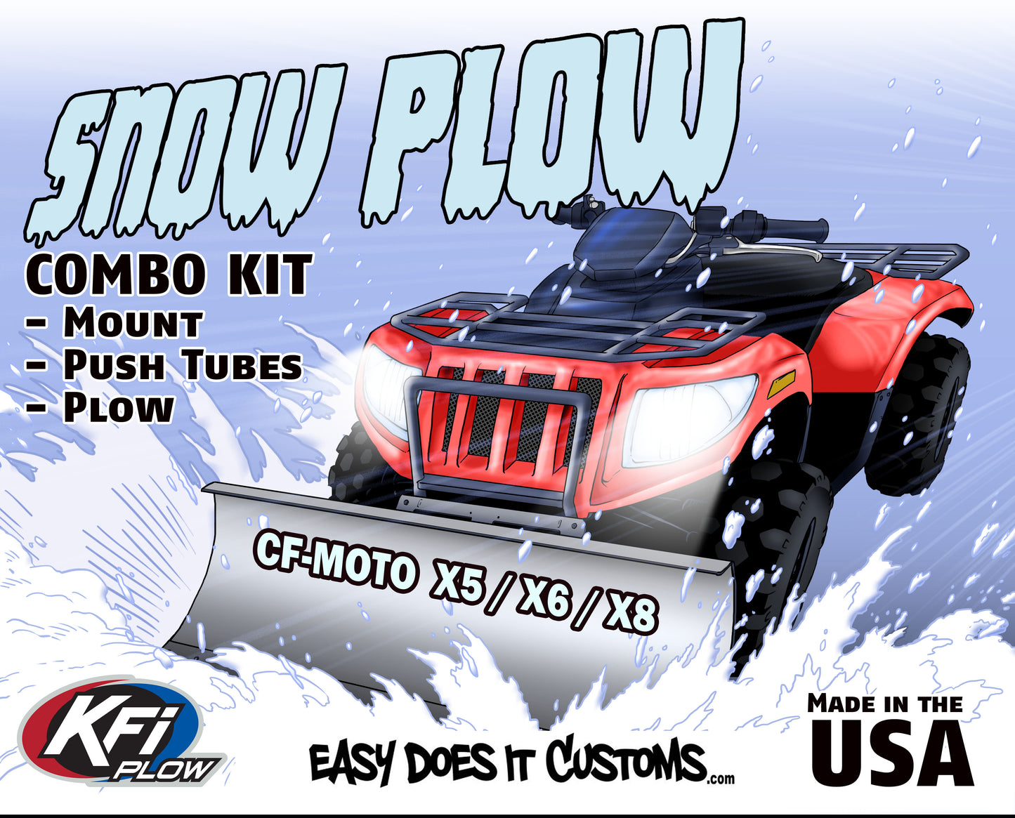 CF-Moto X5 / X6 / X8 - 2012-2014  ATV    KFI Plow Mount 105130