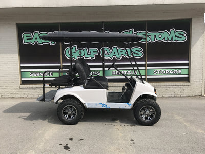 Pearl White Gas Golf Cart