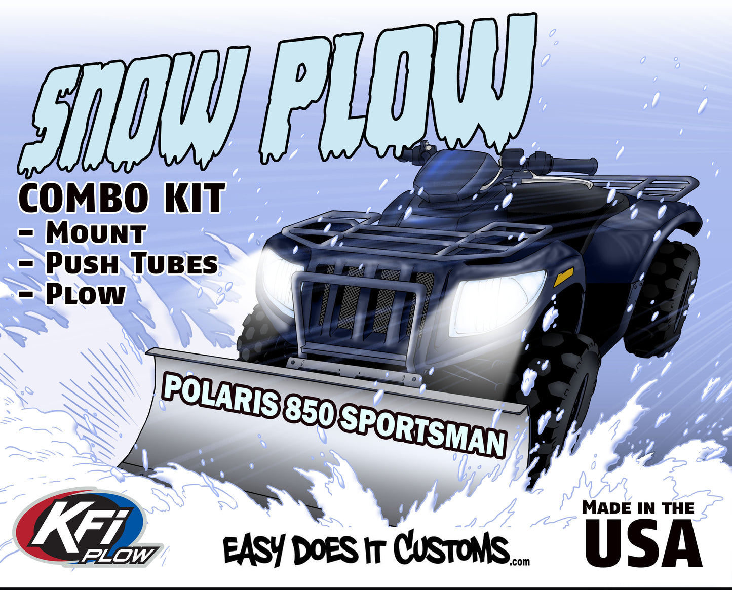 Polaris 850 Sportsman - 2009-2023 ATV    KFI Plow Mount 105075