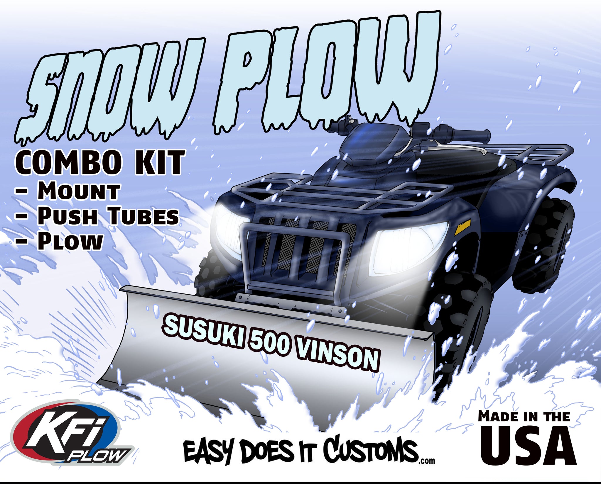 Suzuki 500 Vinson 4x4 20022007 ATV KFI Plow Mount 105035 Easy Does