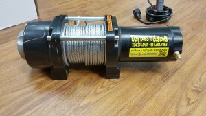 Quadboss 2500lb Steel Cable Winch with Rocker and Handheld Switch