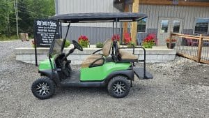 Club Car Tempo 48v - Lifted with New Lime Green Body