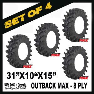 STI OUTBACK MAX 31"X10"X15" ALL-TERRAIN TIRES for ATV or UTV Out&Back Max