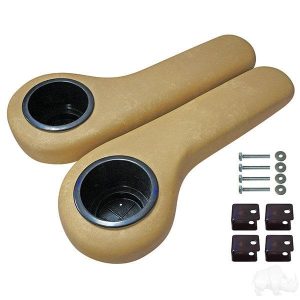 Tan Seat Kit Arm Rest Set with Cup Holder