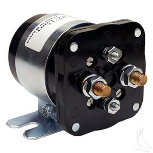 48V 4 Terminal Silver Solenoid for EZGO Electric, Club Car Electric 98+, Yamaha Elec G19/G22
