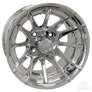 RX102, 12 Spoke, Chrome w/ Center Cap, 12x7 ET-25