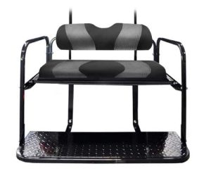 DRIVE TWO TONE REAR FLIP SEAT BLACK W/ DK GRAY CARBON STRIPE
